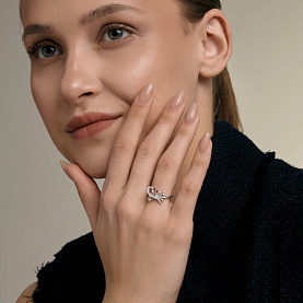 Кольцо SOKOLOV - Серебро 925, Синтетический ситалл , Фианит (арт. 92014945)