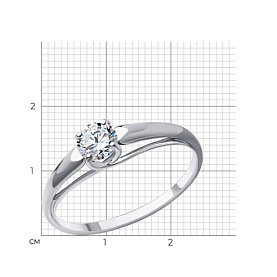 Кольцо Diamant - Золото 585, Фианит (арт. 52-110-01727-1)
