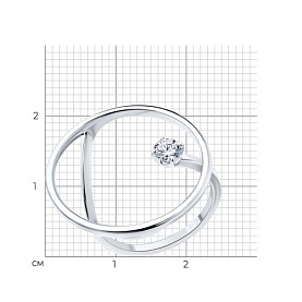 Кольцо SOKOLOV - Серебро 925, Фианит (арт. 94013795)