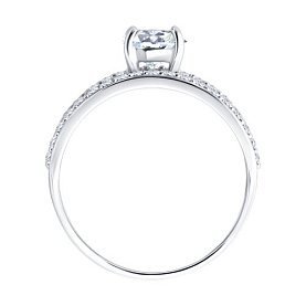 Кольцо Diamant - Серебро 925, Фианит, Эмаль (арт. 94-110-00247-1)