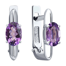 Серьги SOKOLOV - Серебро 925, Аметист (арт. 92025347)