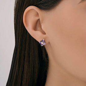 Серьги Diamant - Серебро 925, Swarovski (арт. 94-122-02383-3)