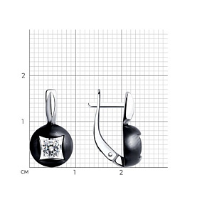 Серьги Diamant - Серебро 925, Фианит (арт. 94-120-01815-1)