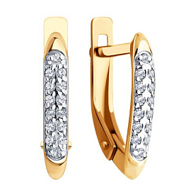 Серьги Diamant - Золото 585, Фианит (арт. 51-120-02076-1)