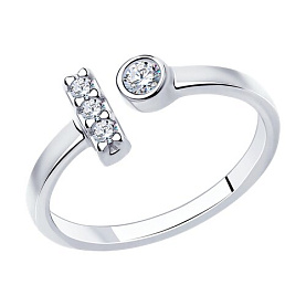 Кольцо SOKOLOV - Серебро 925, Фианит (арт. 94013238)