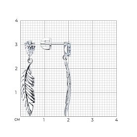Серьги SOKOLOV - Серебро 925, Фианит (арт. 94026436)