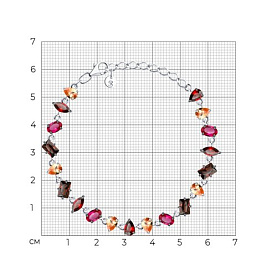 Браслет SOKOLOV - Серебро 925, Синтетический рубин, Фианит (арт. 94051182)