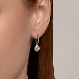 Серьги SOKOLOV - Серебро 925, Фианит (арт. 94026338-91)