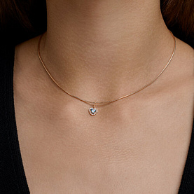 Подвеска SOKOLOV - Золото 585, Топаз, Фианит (арт. 733036)