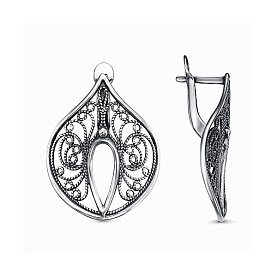Серьги Красная пресня - Серебро 925 (арт. 33015860)