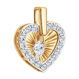 Подвеска SOKOLOV - Золото 585, Фианит (арт. 036920)