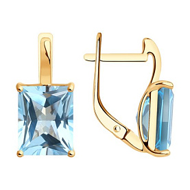 Серьги SOKOLOV - Золото 585, Топаз (арт. 727827)