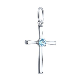 Подвеска SOKOLOV - Серебро 925, Топаз (арт. 92030718)