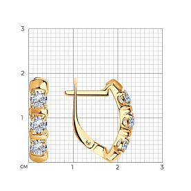 Серьги Diamant - Серебро 925, Фианит (арт. 93-120-01304-1)