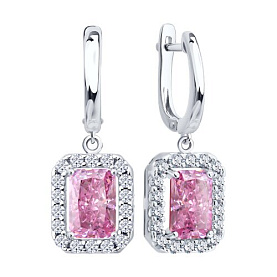 Серьги SOKOLOV - Серебро 925, Фианит (арт. 94027593)