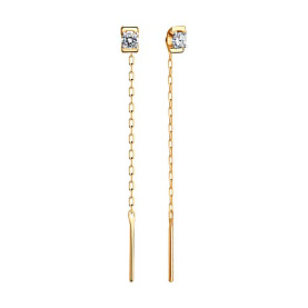 Серьги SOKOLOV - Золото 375, Фианит (арт. 31-123-00686-1)