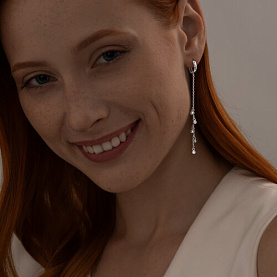 Серьги SOKOLOV - Серебро 925, Фианит (арт. 94025787)