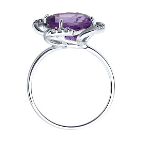 Кольцо Diamant - Серебро 925, Аметист, Фианит (арт. 94-310-01920-1)