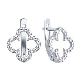 Серьги SOKOLOV - Серебро 925, Фианит (арт. 94027122)