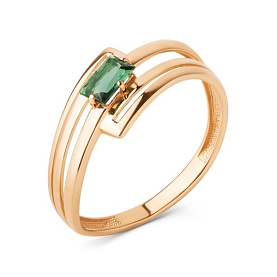 Кольцо ЮФ Династия - Золото 375, Синтетический турмалин (арт. 022361-5390)