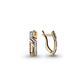 Серьги Аквамарин - Золото 585, Фианит (арт. 42470А.1)