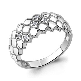 Кольцо Аквамарин - Серебро 925, Фианит (арт. 67952А.5)