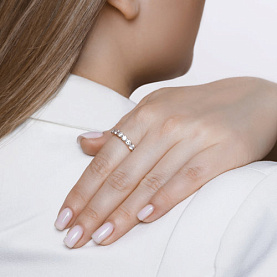 Кольцо SOKOLOV - Золото 585, Фианит (арт. 017052)