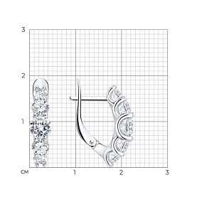 Серьги SOKOLOV - Серебро 925, Фианит (арт. 94027292)