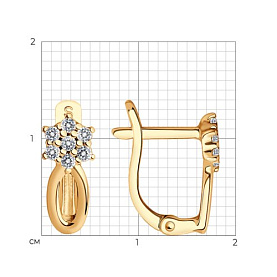 Серьги SOKOLOV - Серебро 925, Фианит (арт. 93020482)