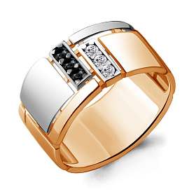 Кольцо Аквамарин - Серебро 925, Синтетическая шпинель, Фианит (арт. 68606АЧ.6)