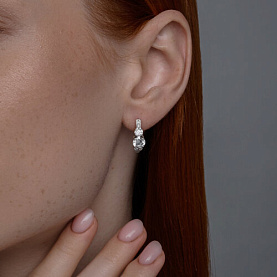 Серьги Diamant - Серебро 925, Фианит (арт. 94-120-02151-1)