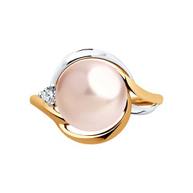 Кольцо Diamant - Серебро 925, Жемчуг культивированный, Фианит (арт. 93-310-01925-1)