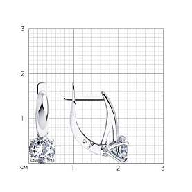 Серьги Diamant - Серебро 925, Фианит (арт. 94-120-02133-1)