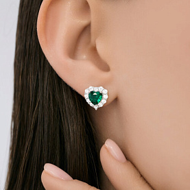 Серьги SOKOLOV - Серебро 925, Фианит (арт. 94027179-91)