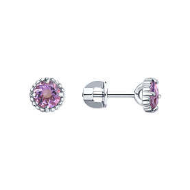 Серьги SOKOLOV - Серебро 925, Аметист (арт. 92022388)