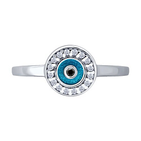 Кольцо Diamant - Серебро 925, Фианит, Эмаль (арт. 94-110-02227-1)