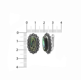 Серьги Эвора - Серебро 925, Марказит, Перламутр (арт. 633376)