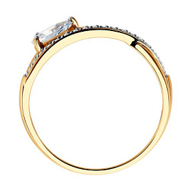 Кольцо SOKOLOV - Золото 375, Фианит (арт. 018798-4)
