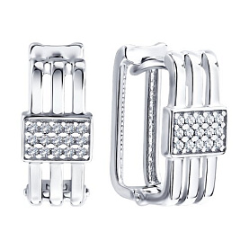 Серьги Diamant - Серебро 925, Фианит (арт. 94-120-02434-1)