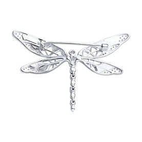 Брошь SOKOLOV - Серебро 925, Фианит, Эмаль (арт. 94040127)