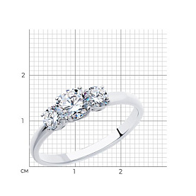 Кольцо Diamant - Серебро 925, Фианит (арт. 94-110-01217-1)