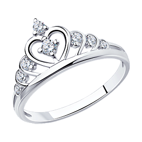 Кольцо SOKOLOV - Серебро 925, Фианит (арт. 94011483)