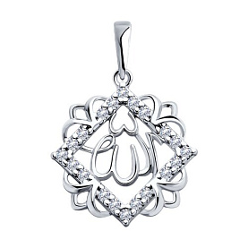 Подвеска SOKOLOV - Серебро 925, Фианит (арт. 94033063)