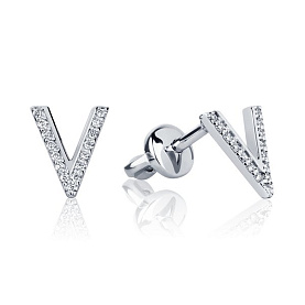 Серьги Platinum Lab. - Платина 950 (арт. ПС-252-01)