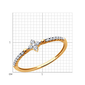 Кольцо Diamant - Золото 585, Фианит (арт. 51-110-02421-1)