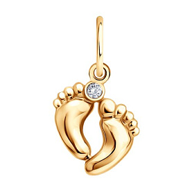 Подвеска SOKOLOV - Золото 585, Фианит (арт. 036916)