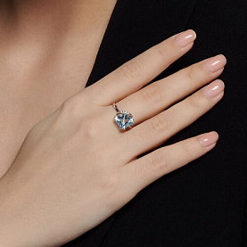 Кольцо SOKOLOV - Серебро 925, Топаз, Фианит (арт. 92014422)