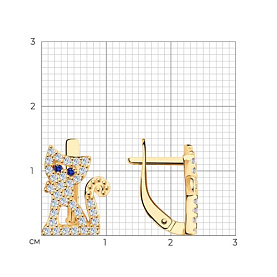Серьги SOKOLOV - Серебро 925, Фианит (арт. 93020481)