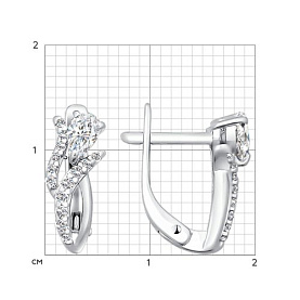Серьги SOKOLOV - Серебро 925, Фианит (арт. 94020664)