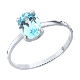 Кольцо SOKOLOV - Серебро 925, Топаз (арт. 92014647)